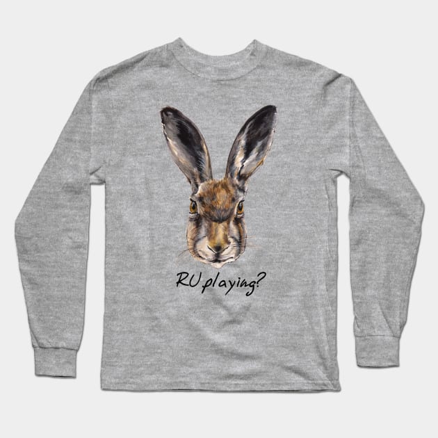 RABBITS "R U playing?" Long Sleeve T-Shirt by Public Radio Alliance